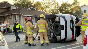 Emergency Crews Respond To Rollover On Chapala Street Near Valerio And Islay