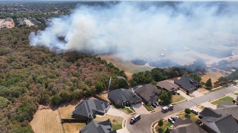 Fire Burns 20 Acres Of Woods Near Centennial Elementary In Edmond
