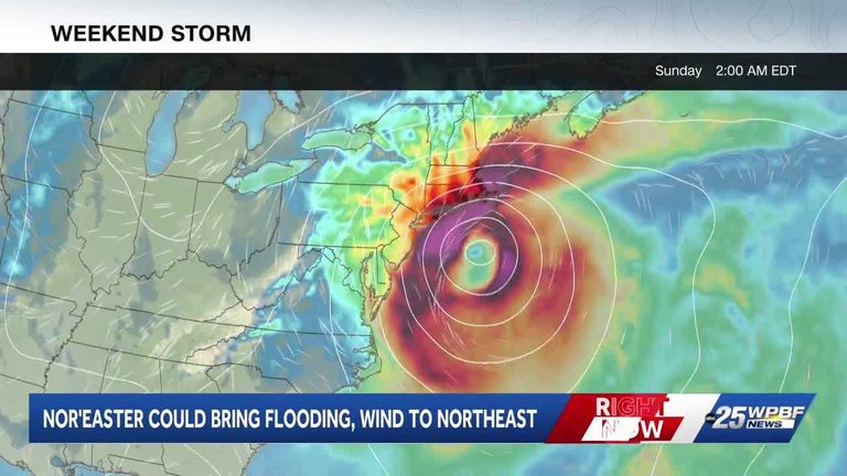 First Nor Easter Of The Season Set To Bring Strong Winds And Heavy Rain To The N