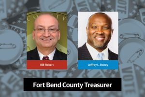 Fort Bend County Treasurer Race Incumbent Bill Rickert Vs Jeffrey L Boney