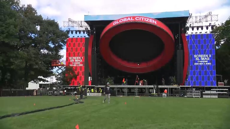 Global Citizen Festival Prepares For Weekend Show On Central Park S Great Lawn A