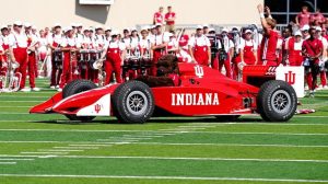 Hoosier The Bison Dazzles Fans With Sky Diving Debut And Indycar Stunt At Memori