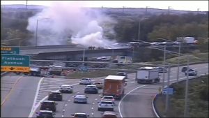 I 84 East Near Exit 45 Closed In Hartford After Vehicle Fire