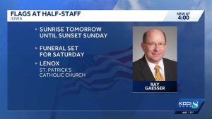 Iowa Flags At Half Staff To Honor Agriculture Champion Ray Gaesser