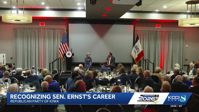 Iowa Gop Honors Sen Joni Ernst At Reagan Dinner Highlights Upcoming Senate Race