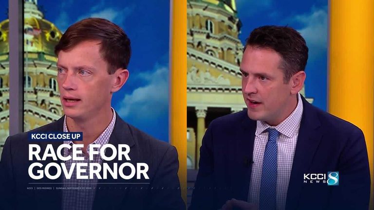 Iowa Governor Hopefuls Zach Lahn And Rob Sand Lay Out Midterm Priorities For Wat