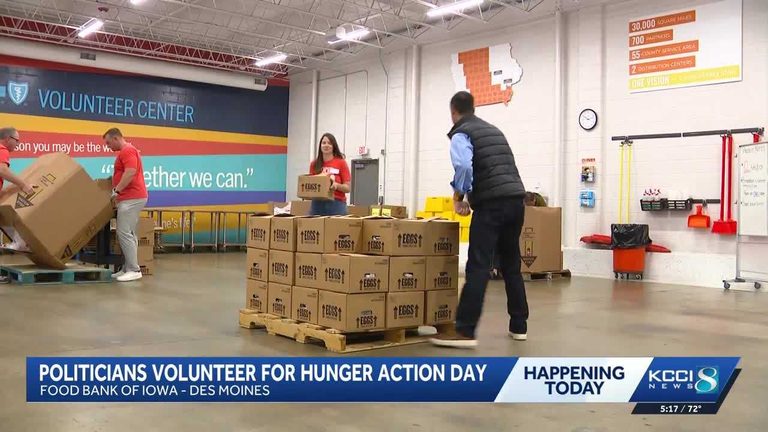Iowa Lawmakers Volunteer At Food Banks On Hunger Action Day
