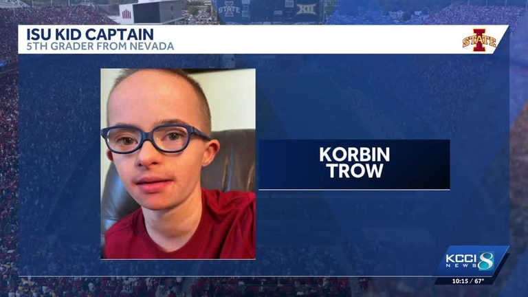 Iowa State Selects Nevada Fifth Grader With Down Syndrome As Saturday S Kid Capt