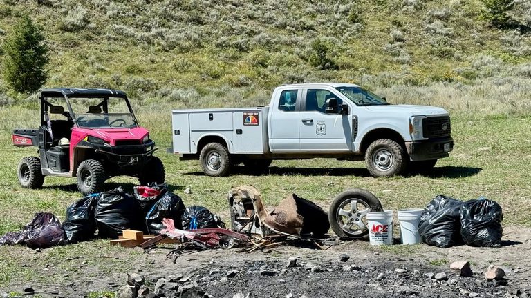 Jackson Volunteers Clear 500 Pounds Of Trash From Fall Creek Campsite