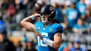 Jaguars Quarterback Trevor Lawrence Slides At The 1 Yard Line In Late Game Decis