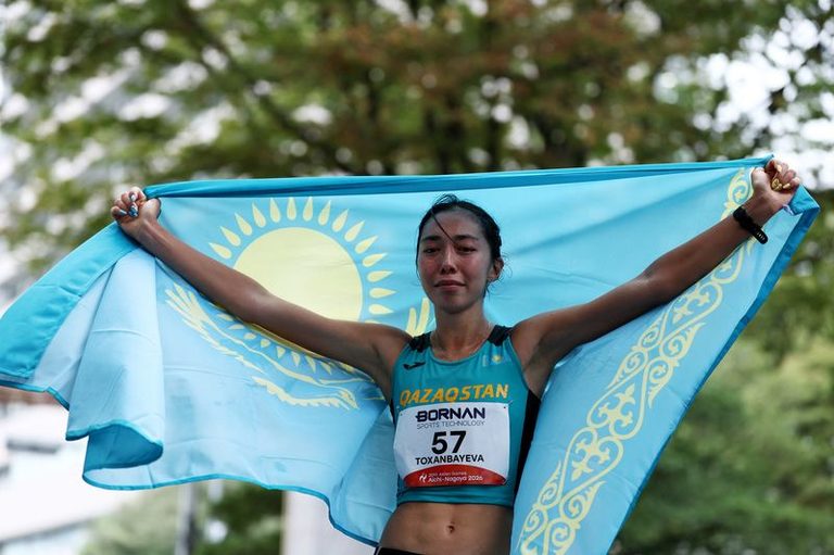 Kazakh Race Walker Stripped Of Asian Games Gold After Protest Over Footwear