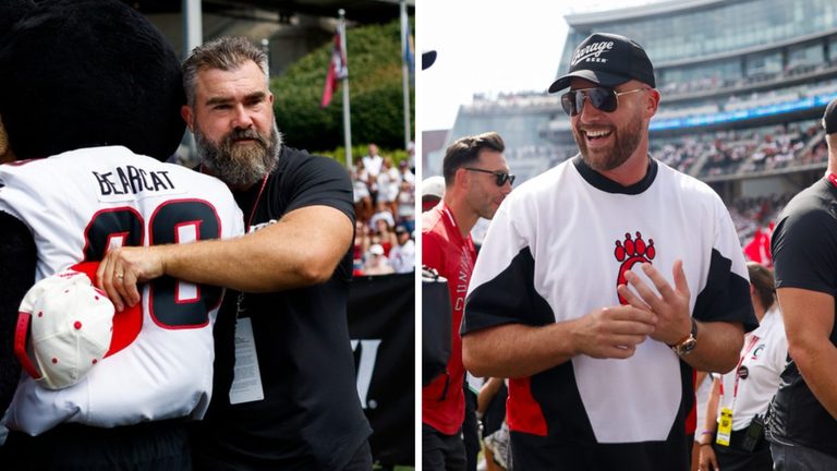 Kelce Brothers Celebrate Bearcats Home Opener At Nippert Stadium