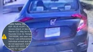 Kentucky State Police Issue Blue Alert For Armed Suspect After I 65 Trooper Shoo