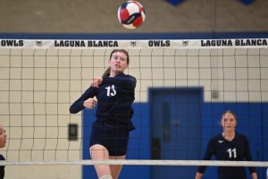 Laguna Blanca Girls Volleyball Defeats Bishop Diego In Four Set Battle
