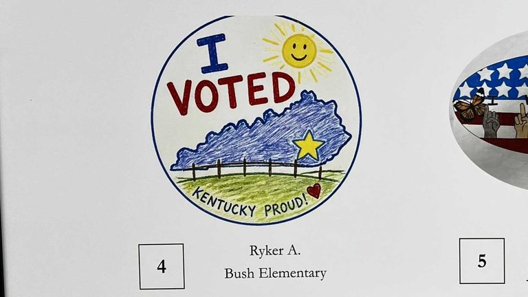 Laurel County Elementary Student Wins Kentucky I Voted Sticker Design Contest