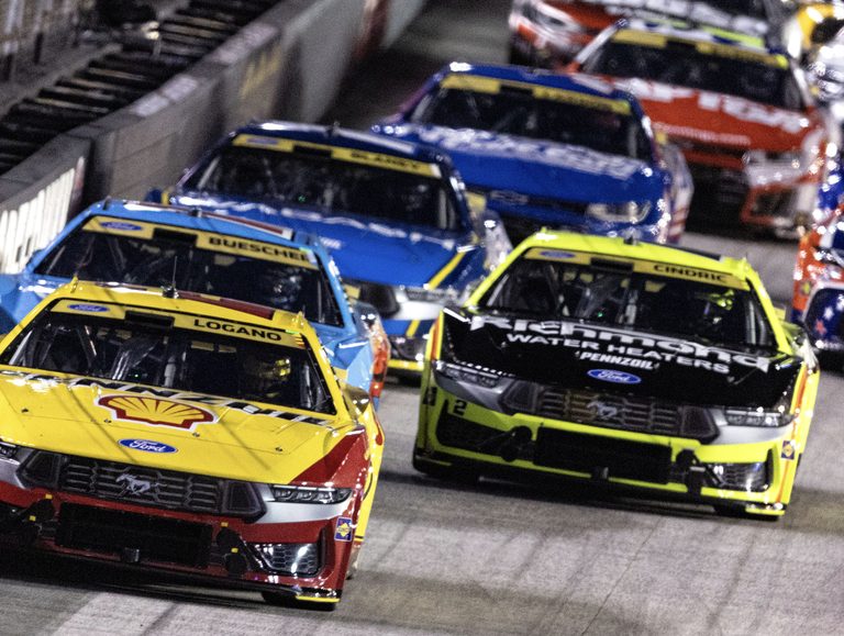 Logano Takes Victory At Bristol Post Race Brawl Erupts Between Hocevar And Blane