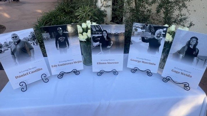 Los Angeles Community Gathers To Honor Victims Of Nbc4 Helicopter And Bus Crashe