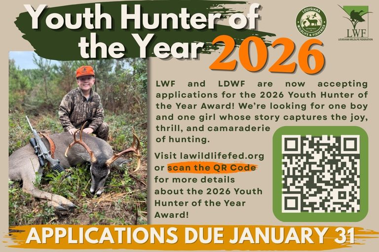 Louisiana Wildlife Groups Open Applications For 2026 Youth Hunter Of The Year
