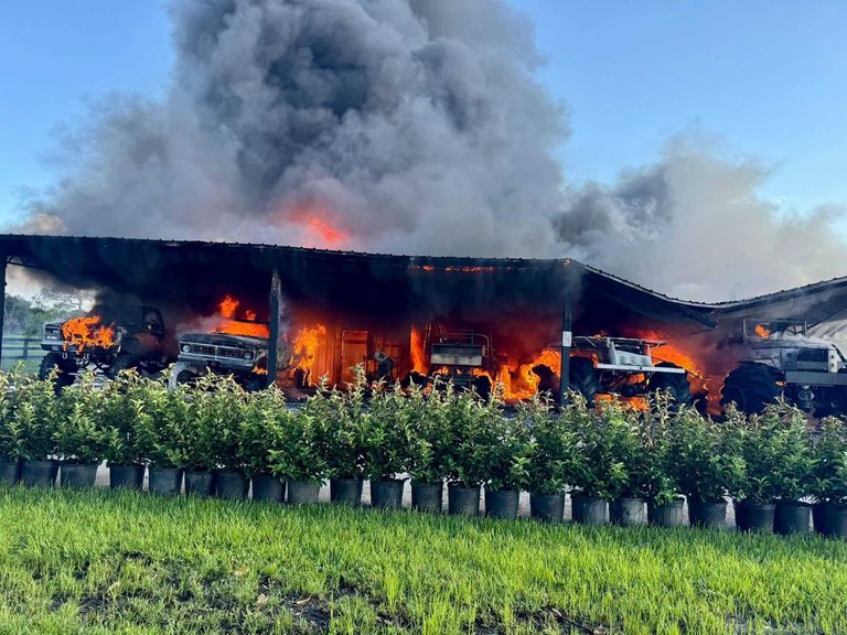 Martin County Fire Rescue Contains Pole Barn Blaze On Southwest Allapattah Road