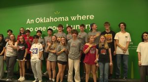 Mustang High School Band Volunteers At Oklahoma City Food Bank