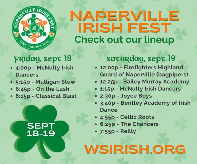 Naperville Weekend Guide Irish Fest Riverwalk Art Fair Local Eats Sep 18 20
