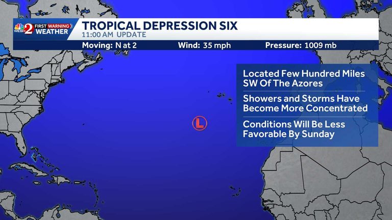 National Hurricane Center Monitors Tropical Depression Six Affecting Central Flo