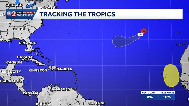 National Hurricane Center Tracks New Tropical Wave And Weakening Tropical Storm