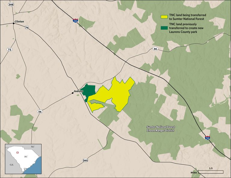 Nature Conservancy Transfers 1 950 Acres To Expand Sumter National Forest In Lau