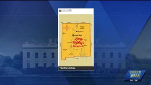 New Mexico Officials Denounce President Trump S Map That Crosses Out State Name