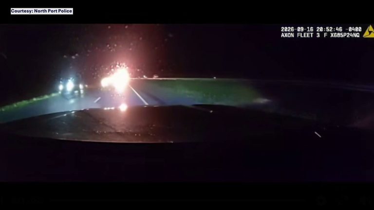 North Port Officer Avoids Injury After Driver Crashes Into Parked Cruiser On I 7