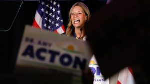 Ohio Gov Candidate Amy Acton Refuses Interview Staff Blocks Camera At Harrison E