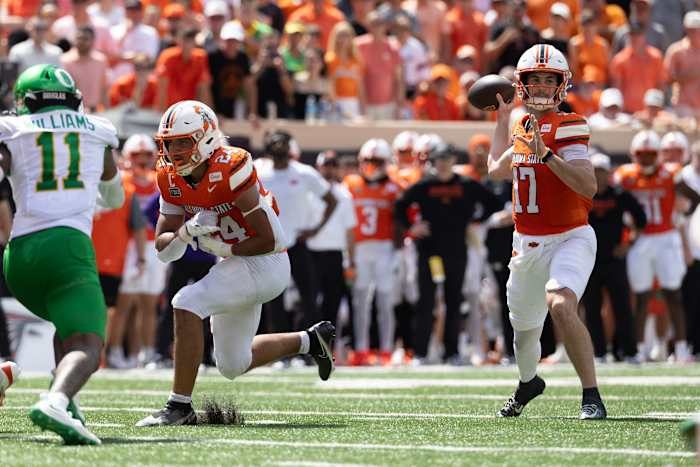 Oklahoma State Cowboys End 21 Game Fbs Drought With 39 31 Upset Of No 6 Oregon