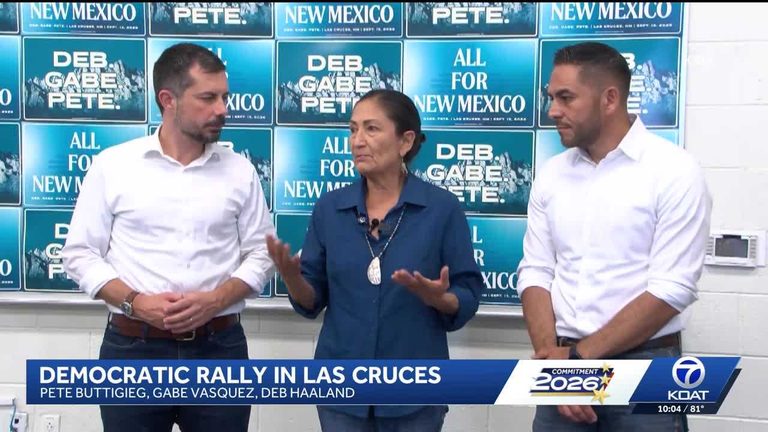 Pete Buttigieg Rallies Support For Rep Gabe Vasquez And Rep Deb Haaland In Las C