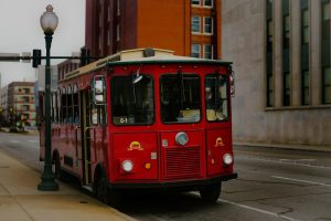Cody Trolley Tours Historic Downtown Walking Circuit — actually: The Paul Stock Aquatic & Recreation Center — Cody