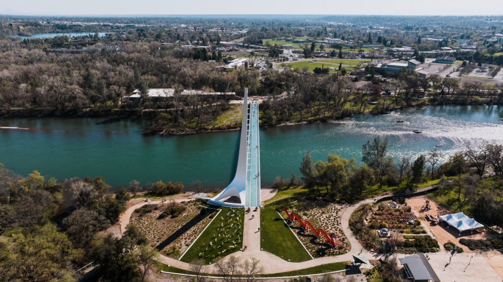 Sundial Bridge Pylon Climb at Turtle Bay Exploration Park — Redding