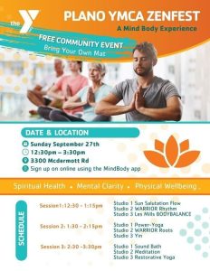 Plano Ymca S 3Rd Annual Zenfest Free Wellness Festival