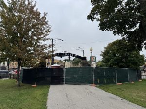Portage Park Arch Restoration Begins City Aims To Finish By Year End