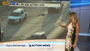 Pothole On Schuylkill Expressway Westbound Damages Multiple Vehicles Near West C