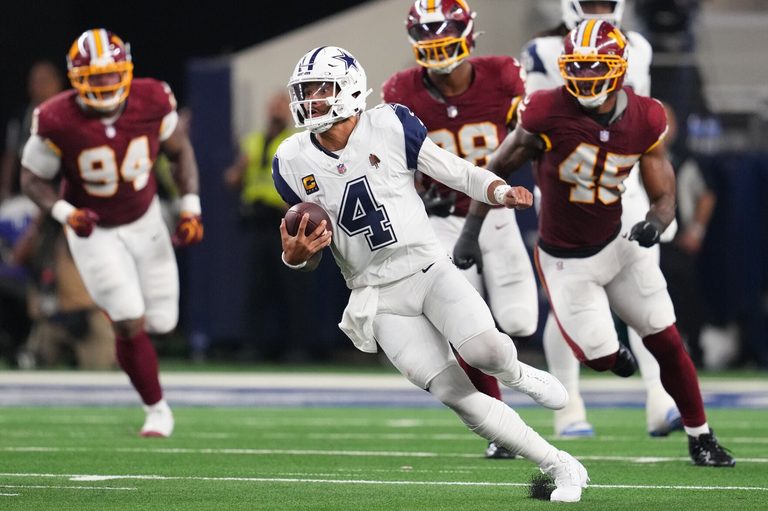 Prescott Sets Cowboys Record With 4 Td Passes As Dallas Defeats Washington 37 20