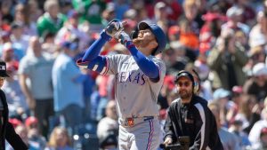 Rangers Rally Past Athletics 8 5 As Nimmo Shines With Four Hits Five Rbis