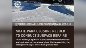 Redmond Skate Park Closed For Repairs From Sept 8 12