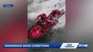 Rescue Crew Saves Swimmer From Rip Current As High Surf Hits Florida Coast