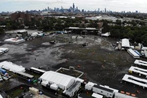 Riot Fest Begins Restoration Of Mud Damaged Douglass Park After Rainy Weekend