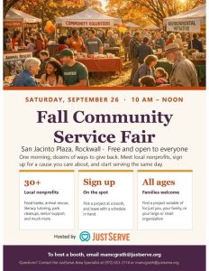 Rockwall Fall Community Service Fair Connects Residents With Local Volunteer Opp