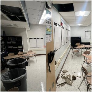 Roof Leaks Flood Three Hillhouse Classrooms In First Week Back