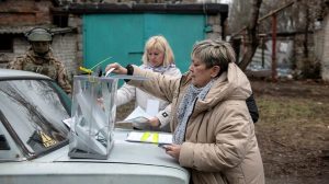 Russia Holds State Duma Vote In Occupied Ukrainian Regions Amid International Cr