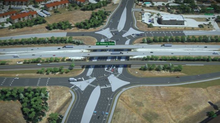 San Antonio To Build 40 Million Diverging Diamond Interchange On I 37 Southeast