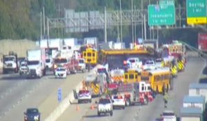 School Bus Overturns On I 465 Prompting Large Emergency Response In Indianapolis