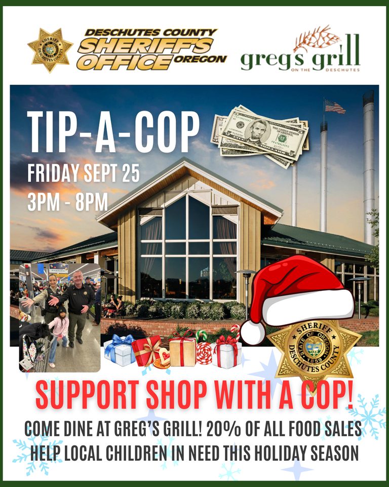 Sheriff S Office Hosts Tip A Cop Fundraiser At Greg S Grill To Support Bend Fami