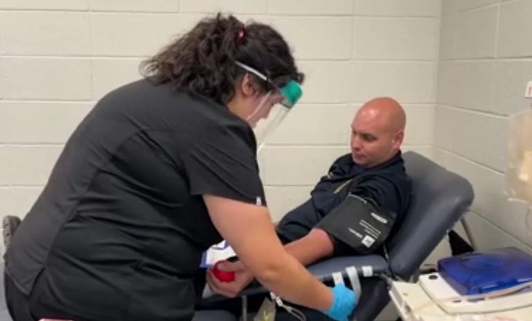 Shreveport And Bossier Firefighters Compete In Battle Of The Bravest Blood Drive
